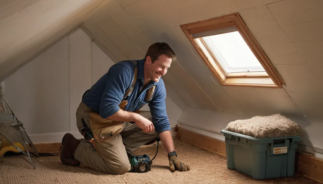 Friendly local provider inspecting an attic roofline with a flashlight in a home in Waterbury